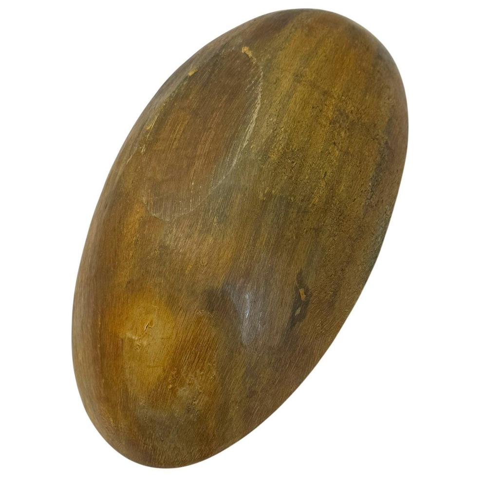 Hand Carved Wooden Dough Bowl Primitive Rustic Farmhouse‎ Decor Oval Wood Bowl - Picture 11 of 14